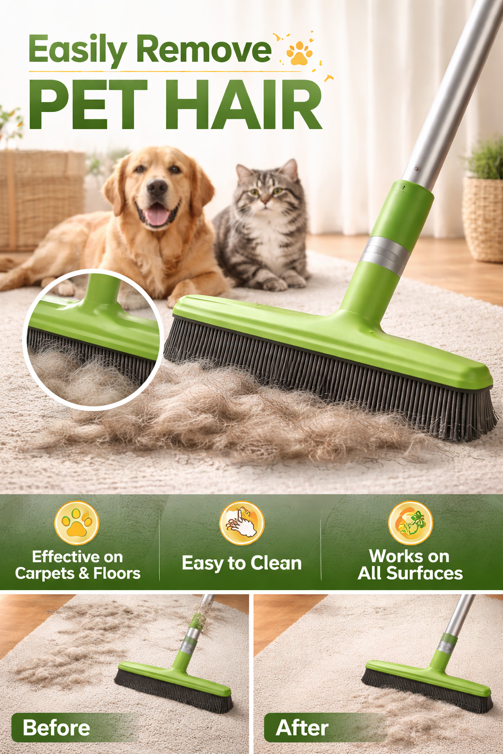 Pet Hair Removal Broom